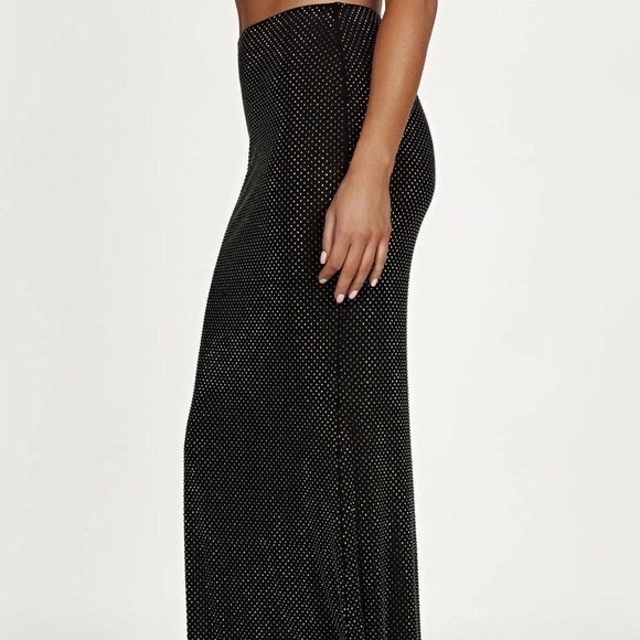 NWT Meshki ERIKA Diamante Maxi Skirt - Black - Picture 4 of 8